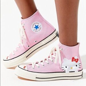 Hello Kitty Converse Chuck 70 Hi Pink Sneakers – Size 11, Y2K Kawaii Streetwear